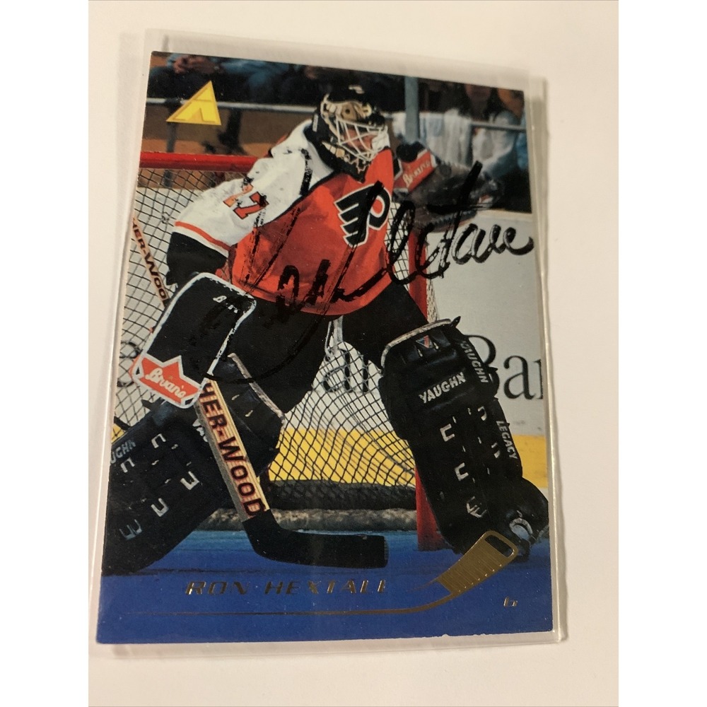 Autographed Ron Hextall - Flyers - 1995-96 Pinnacle Rink Collection #95 Hockey